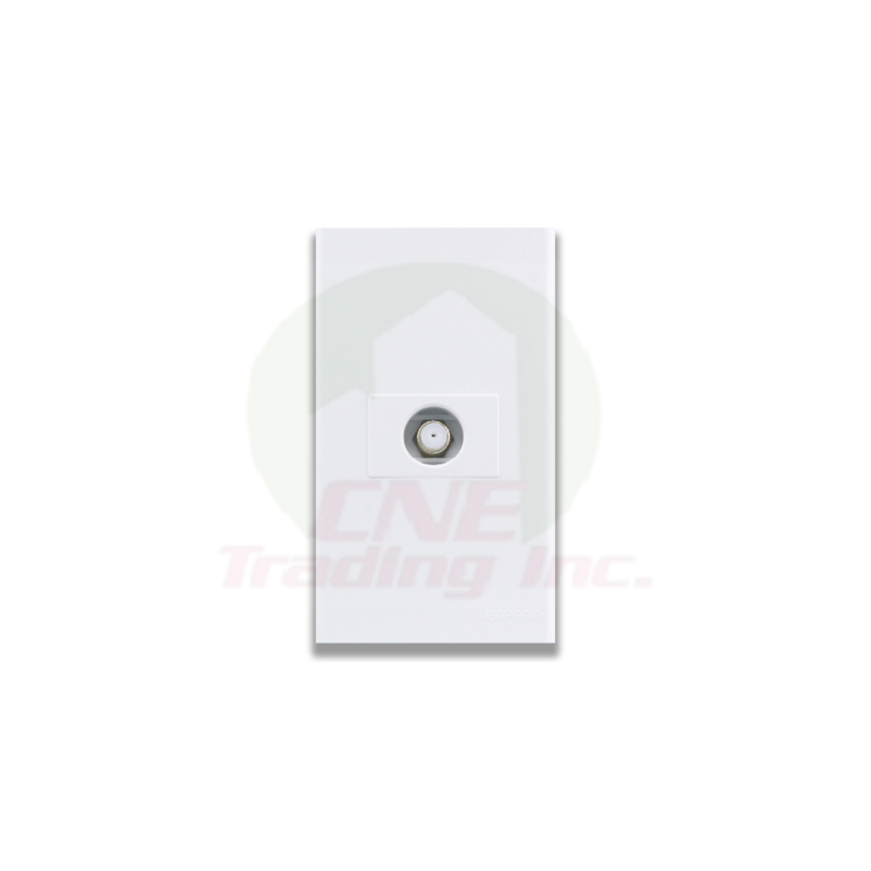 eOppo Wide Series 1-Gang TV Cable Outlet