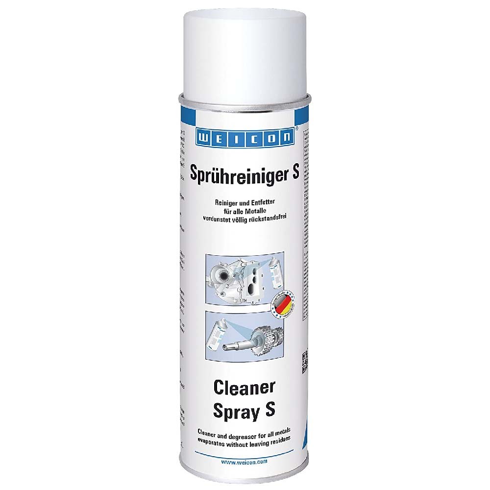 WEICON Cleaner Spray S 500 ml strong degreaser for all metals glass ceramic and select plastics
