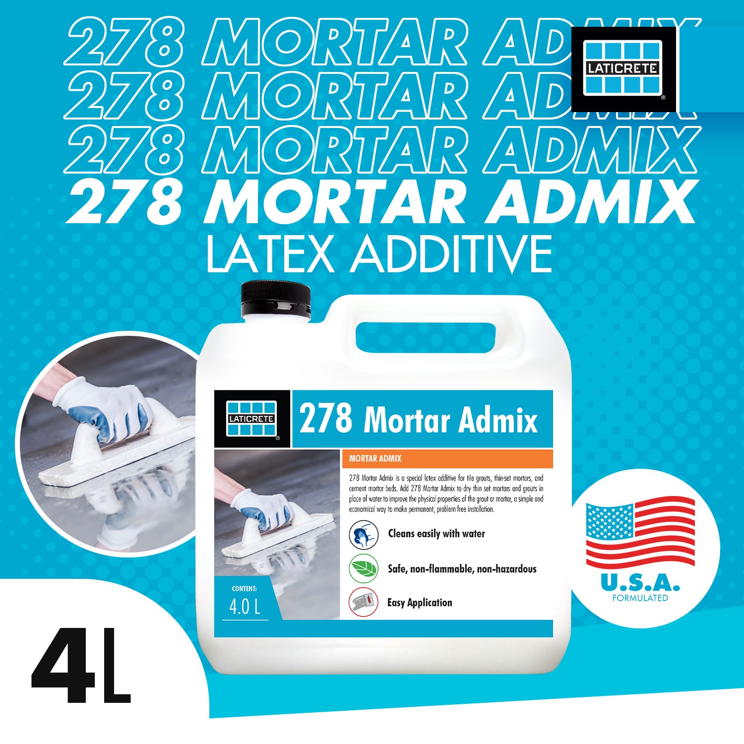 LATICRETE® 278 Mortar Admix (4L)